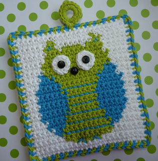ravelry it 39 s a hoot owl potholder pattern by doni speigle aspen leaf christmas ornament